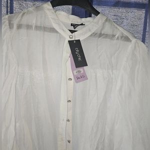 Dia&Co Puffy sleeved button up
